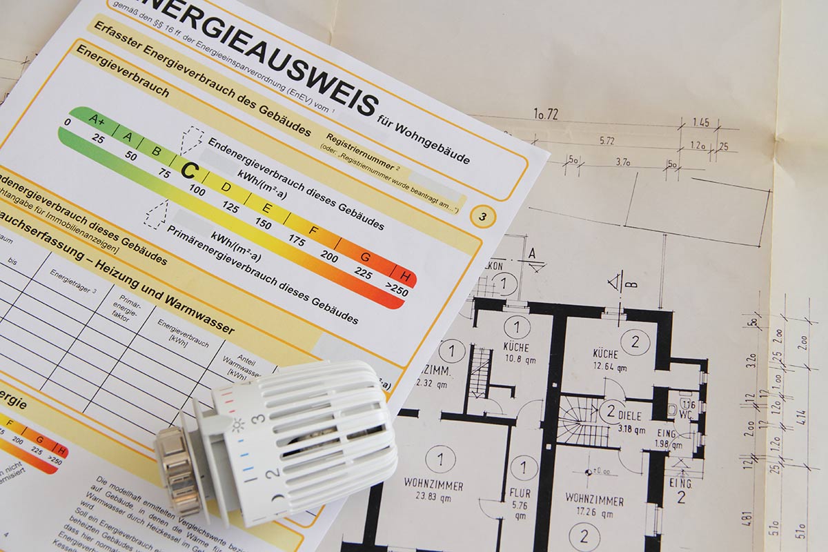 Energieausweis und Grundriss-Dokument